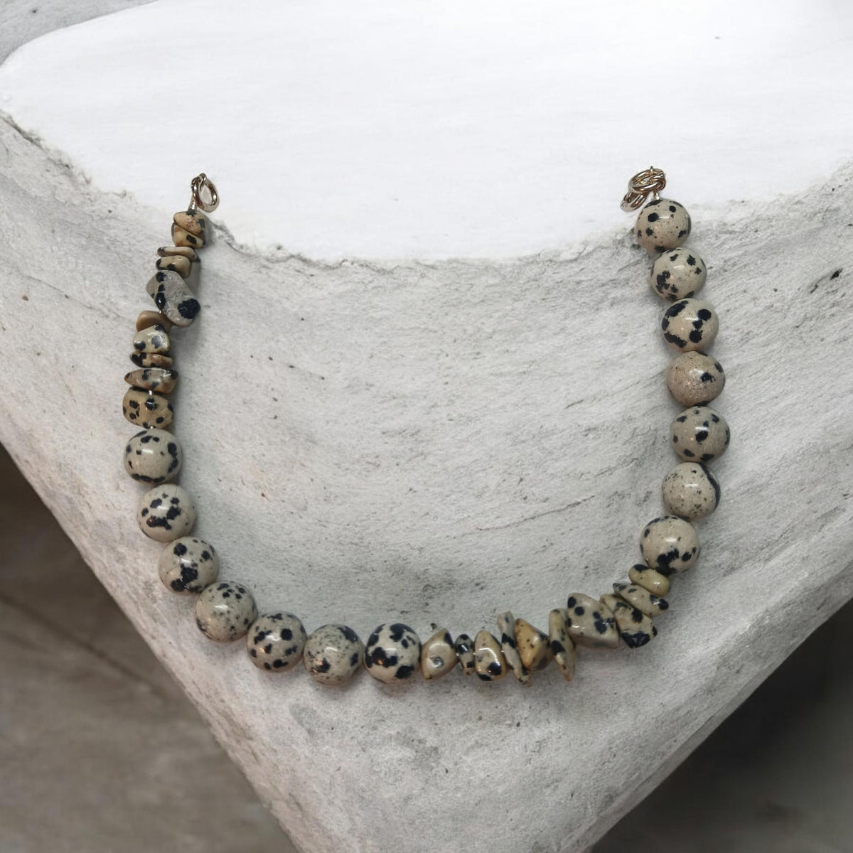 BRACELET JASPE DALMATIEN