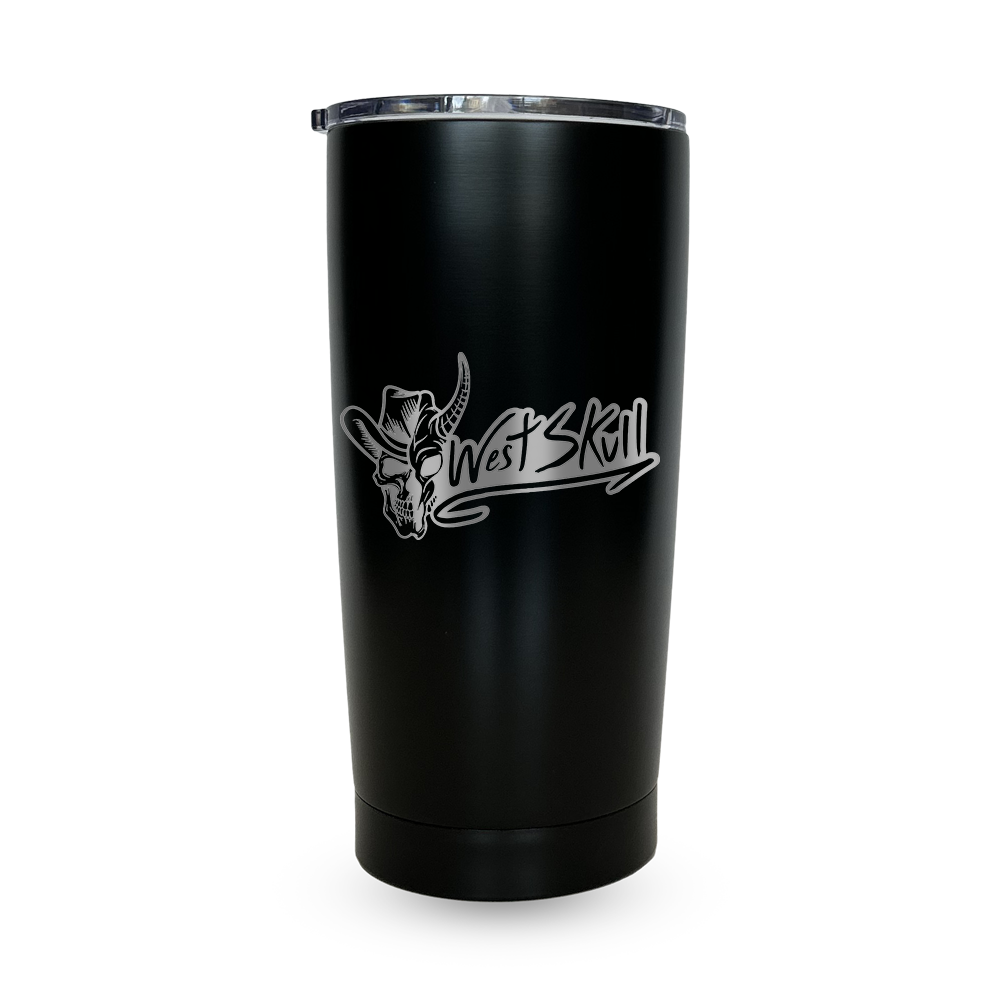 Bouteille isotherme Westskull - détail logo - accessoire urbain Canada