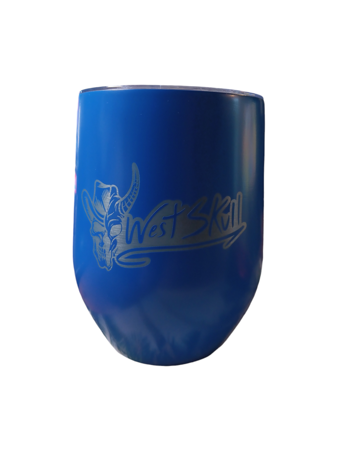 Verre à vin isotherme Westskull - détail logo - accessoire urbain Canada