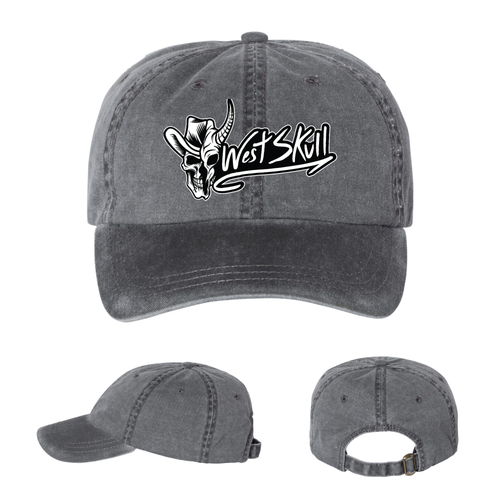 Casquette grise Westskull - vue de face - streetwear urbain Canada