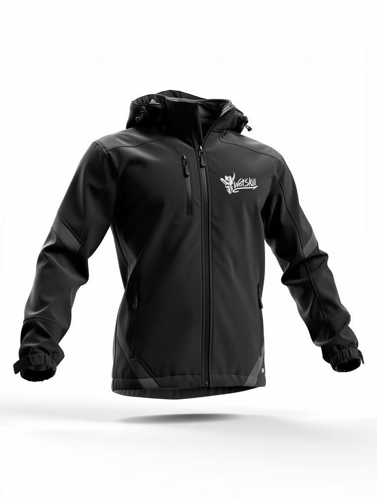 Manteau hiver softshell noir Westskull CX2 - vue de face - streetwear Canada