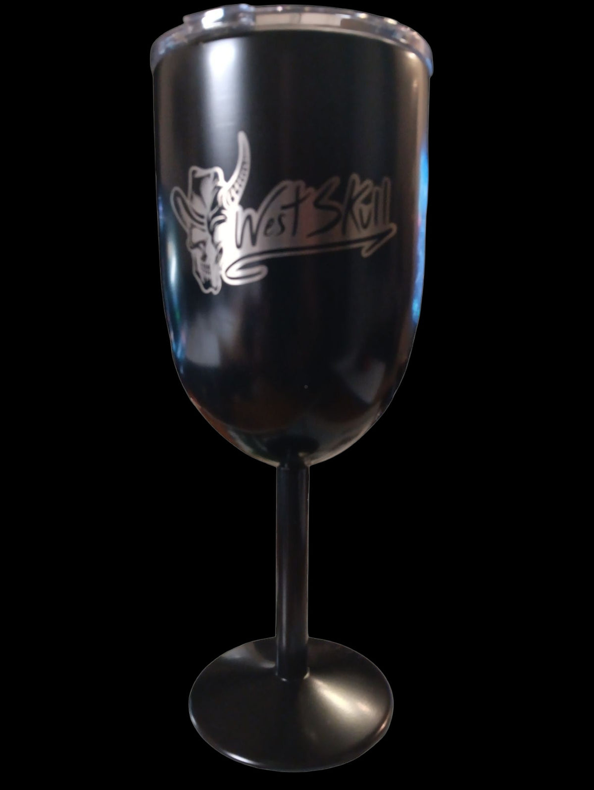 Coupe à vin isotherme Westskull - détail logo - accessoire urbain Canad