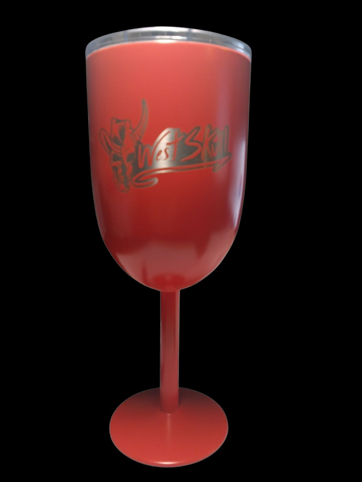 Coupe à vin isotherme Westskull - détail logo - accessoire urbain Canad